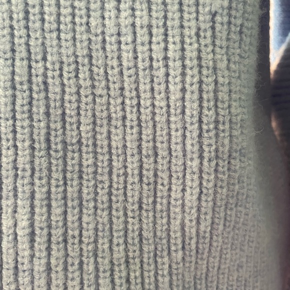 Crew neck sweater in light blue with black details - Picture 7 of 14